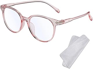 Blue Light Blocking Glasses - Fashion Oval Transparent Frame Reading Glasses Blue Light Eyeglasses Lightweight Anti Eyestrain Computer Gaming Eyewear Unisex