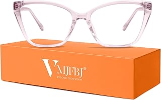 VMJFBJ Blue Light Glasses Womens, Fashion Cat Eye Anti Blue Light Blocking Eyeglasses, TR90 Bluelight Glasses for Computer & Gaming & Screen Use, Reduce Eye Strain & Improve Sleep