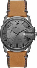 Master Chief Series Watch for Men, Three Hand Date Movement with Stainless Steel or Leather Strap