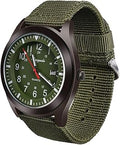 Men's Analogue Quartz Military Watch - Glow in The Dark With Date Window and Nylon Strap - Army Tactical Sports Minimalist Design