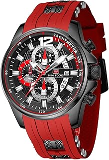 Men Watch Casual Fashion Wrist Watches (Chronograph/Waterproof/Luminous/Calendar) Silicon Band Quartz Watches for Men