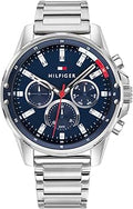 Analogue Multifunction Quartz Watch for Men with Stainless Steel Bracelet or Silicone Strap