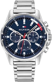 Analogue Multifunction Quartz Watch for Men with Stainless Steel Bracelet or Silicone Strap