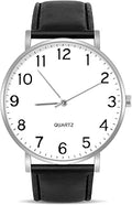 Mens Watches, 39MM Men's Chronograph Watch, Leather Watches Quartz Watch, Business Casual Fashion Gents Watch, Leather Strap Men's Wrist Watches Elegant Gift for Men