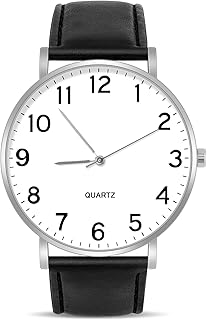 Mens Watches, 39MM Men's Chronograph Watch, Leather Watches Quartz Watch, Business Casual Fashion Gents Watch, Leather Strap Men's Wrist Watches Elegant Gift for Men