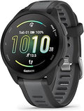 Garmin Forerunner 165, 43mm GPS running smartwatch, lightweight, AMOLED touchscreen, advanced training, insights & features, safety & tracking features, up to 11 days battery life, Black