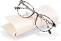 FONHCOO Blue Light Blocking Glasses Women Men Computer Eyeglasses,TR90 Fashion Round Transparent Anti Blue Light Glasses with Anti Eyestrain & UV Glare for Gaming & Reading