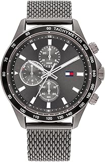 Analogue Multifunction Quartz Watch for Men with Gunmetal Stainless Steel Mesh Bracelet - 1792019