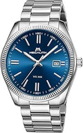 Analogue Watches for Business Men: Waterproof Date Watch with Stainless Steel Strap - Stylish Dress Style Wristwatch for Work Daily Wear - Gifts for Office Gents