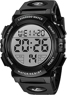 Digital Watch, Mens Digital Watch Military Watches for Men 5ATM Waterproof Outdoor Sports Watch with Light/Alarm/Date/Shockproof/Chronograph, Gift