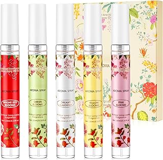 Perfume for Women, 5 Pack10ml Perfumes Samples Set, Mini Travel Size Fragrance Set, Long Lasting Floral Parfum, Hair & Body Perfume Spray, Christmas Mothers Day Gifts for Woman
