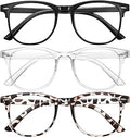 Okany 3 Pack Reading Glasses for Women Blue Light Blocking Glasses Filter UV Round Lightweight Readers Glasses for Women and Men