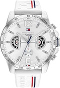 Analogue Multifunction Quartz Watch for Men with Silicone, Stainless Steel or Leather Bracelet, Day & Date Sub-Dials, 5ATM Water Resistant