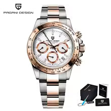 Pagani Design Moon Watch Men's Quartz Chronograph – Luxury Stainless Steel Sports Wristwatch