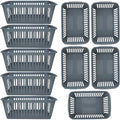 ACCURATE Plastic Storage Baskets Set of 10 Silver 30cm