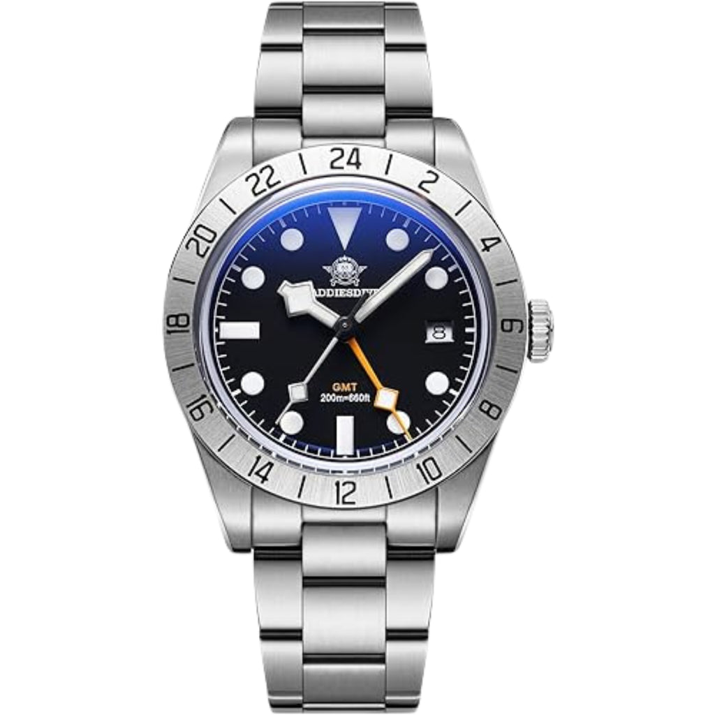 ADDIESDIVE 39mm Quartz GMT Watch 20Bar Waterproof Men