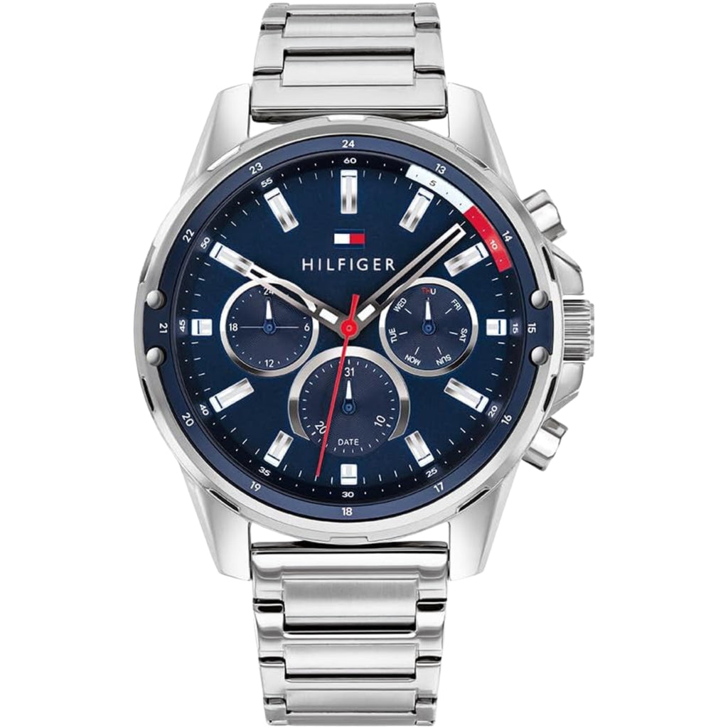 Analogue Multifunction Quartz Watch for Men with Stainless Steel Bracelet or Silicone Strap