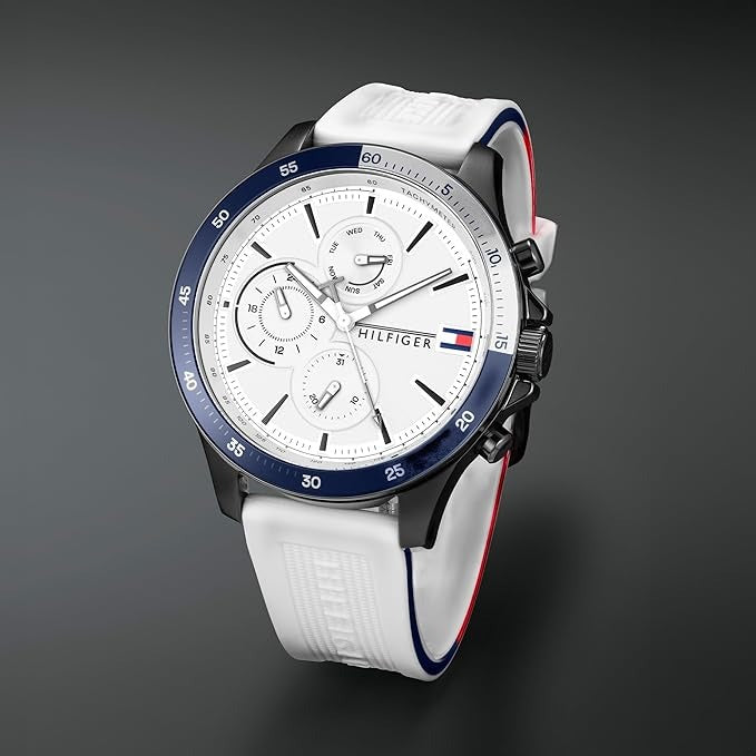 Analogue Multifunction Quartz Watch for Men with Stainless Steel or Silicone Bracelet