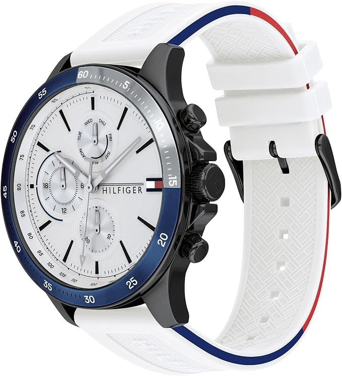 Analogue Multifunction Quartz Watch for Men with Stainless Steel or Silicone Bracelet