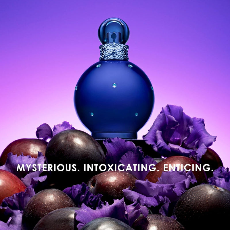 Britney Spears Midnight Fantasy 30 ml – Eau de Parfum for Women – Floral Amber Fruity Fragrance – Notes of Exotic Plum, Velvet Iris and Amber – Midnight Blue Bottle