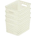 Curver My Style 4L Stackable Storage Baskets Cream Set of 4