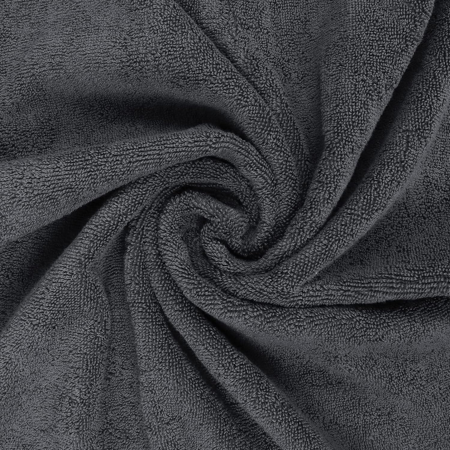 Utopia Towels 4 Piece Bath Towels Set – 100% Ring Spun Cotton Quick Dry Absorbent Grey Towels 69x137cm