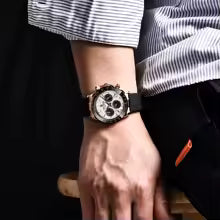 Pagani Design Moon Watch Men's Quartz Chronograph – Luxury Stainless Steel Sports Wristwatch