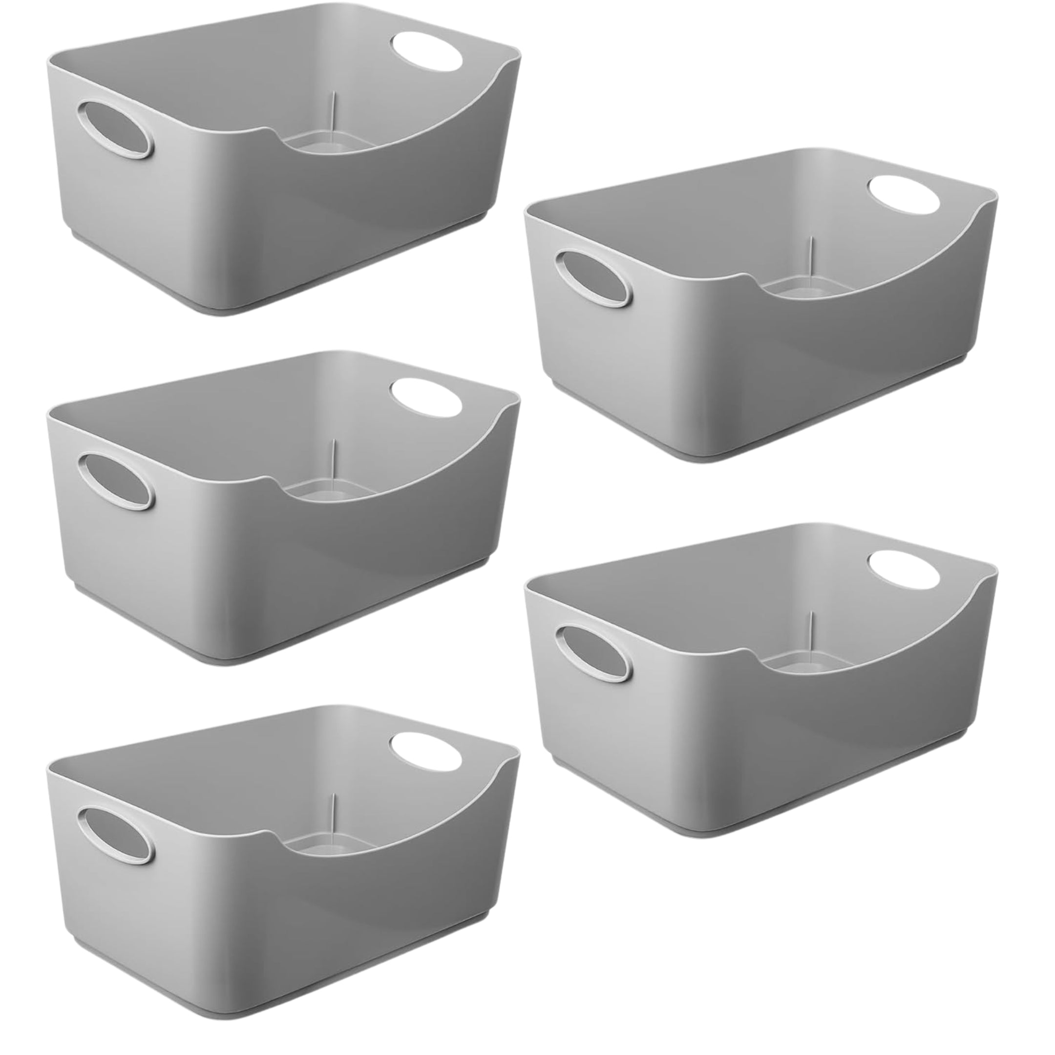 KEPLIN 5Pack Storage Baskets BPA-Free Dishwasher Safe Kitchen Organiser