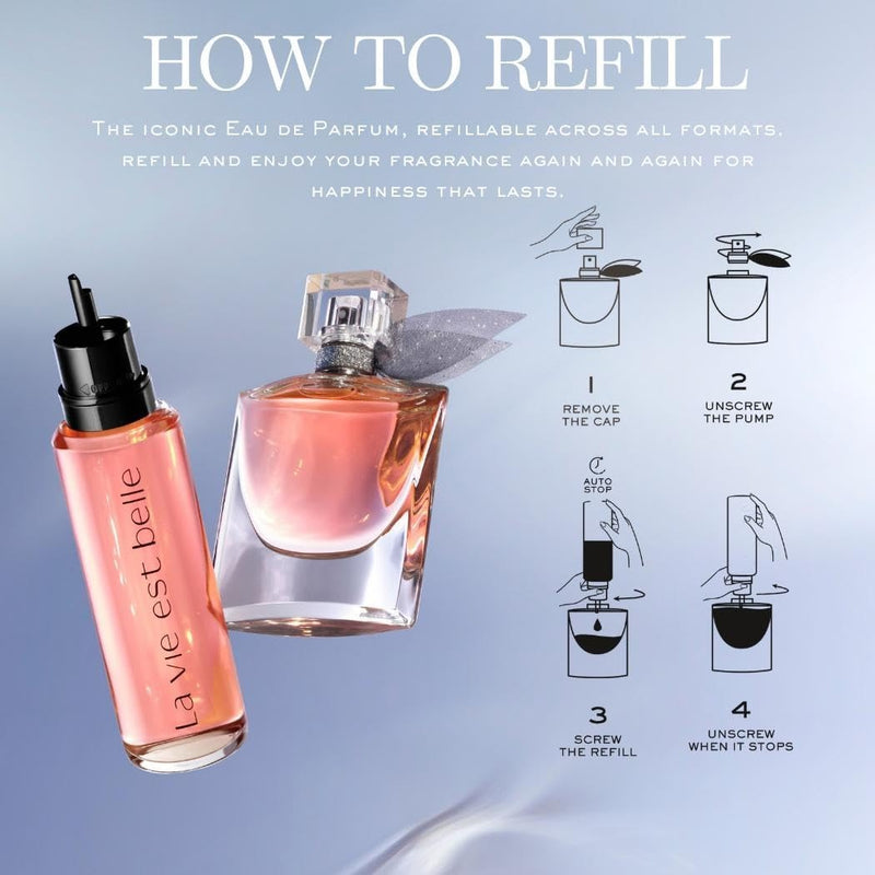 Lancôme La Vie Est Belle Full-Size Eau de Parfum, Alluring Vanilla Accord, Luxury Floral Gourmand Fragrance with Iris, Iconic Floral Sweet Feminine Perfume for Her