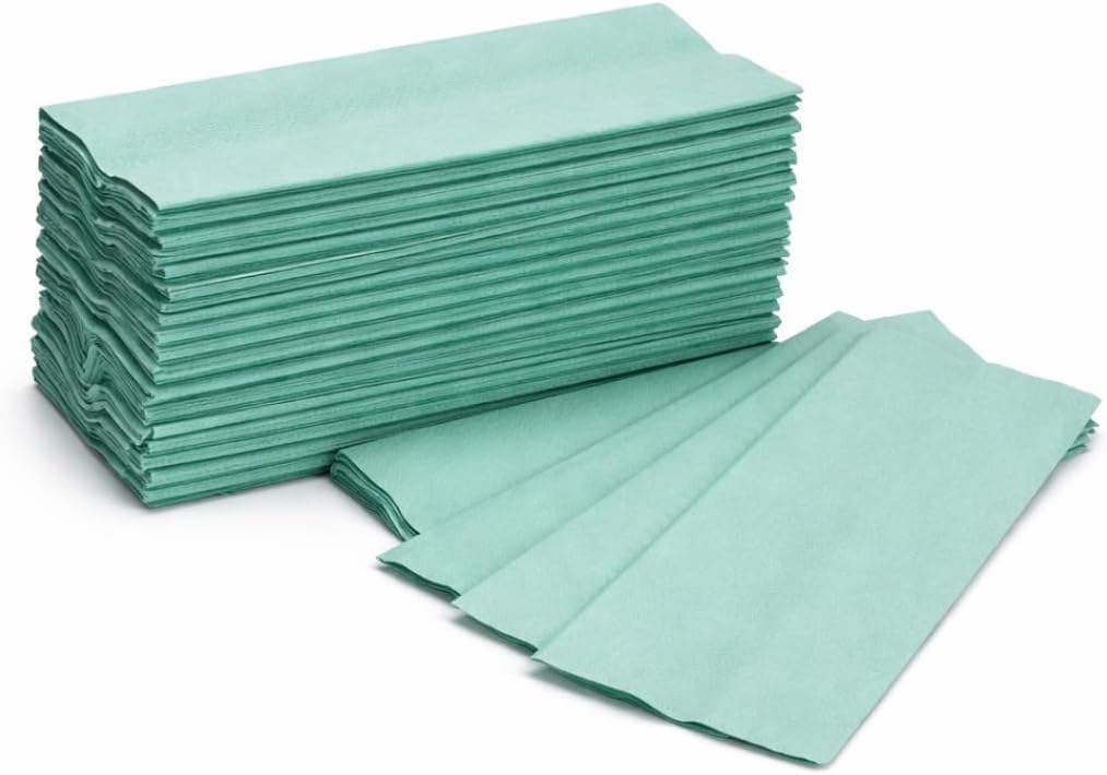 Avern V Fold Interfold Paper Hand Towels 3510 Sheets – Green 1 Ply Soft Strong Disposable Towels