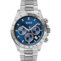 Men's 43 mm Chronograph Quartz Watch Hero Collection with Stainless Steel Bracelet Link or Mesh, Date Function, 3 Sub-Dials, 5ATM Water Resistant