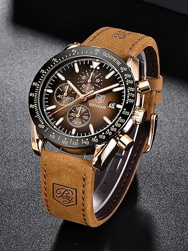 Mens Watches Analog Quartz Chronograph Waterproof Luminous Men's Wrist Watches Business Casual Fashion Designer Big Face Dress Watch