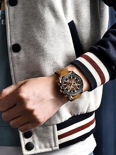 Mens Watches Analog Quartz Chronograph Waterproof Luminous Men's Wrist Watches Business Casual Fashion Designer Big Face Dress Watch