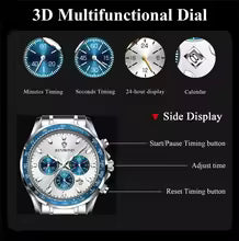 Luxury Men's Blue Dial Watch – Fashion Business Wristwatch for Men | Elegant Gift Timepiece