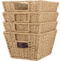Straame Seagrass Storage Baskets Set of 4 with Handles