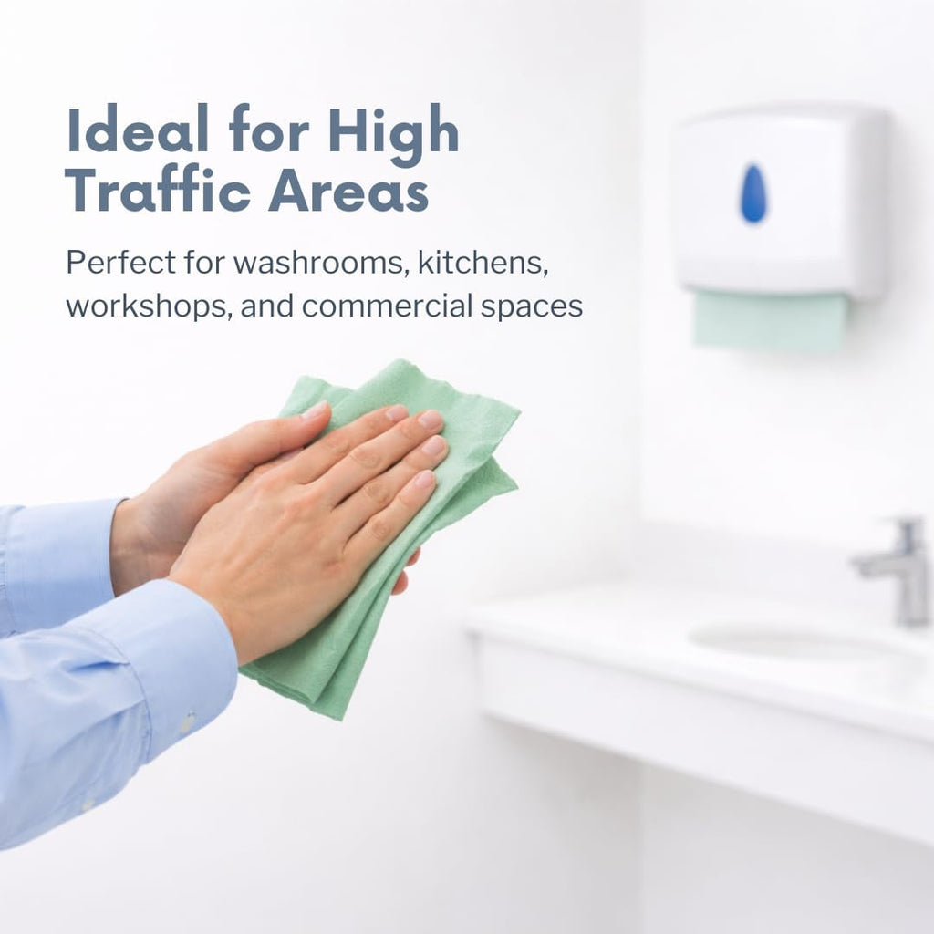 Avern V Fold Interfold Paper Hand Towels 3510 Sheets – Green 1 Ply Soft Strong Disposable Towels