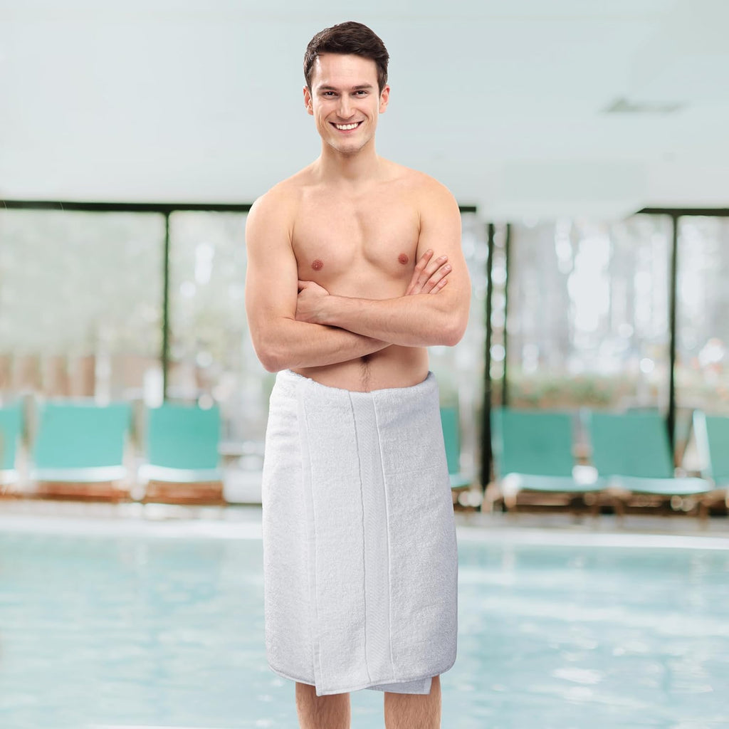 Utopia Towels 6 Pack Bath Towel Set – 100% Ring Spun Cotton Quick Dry White Towels 60x120cm