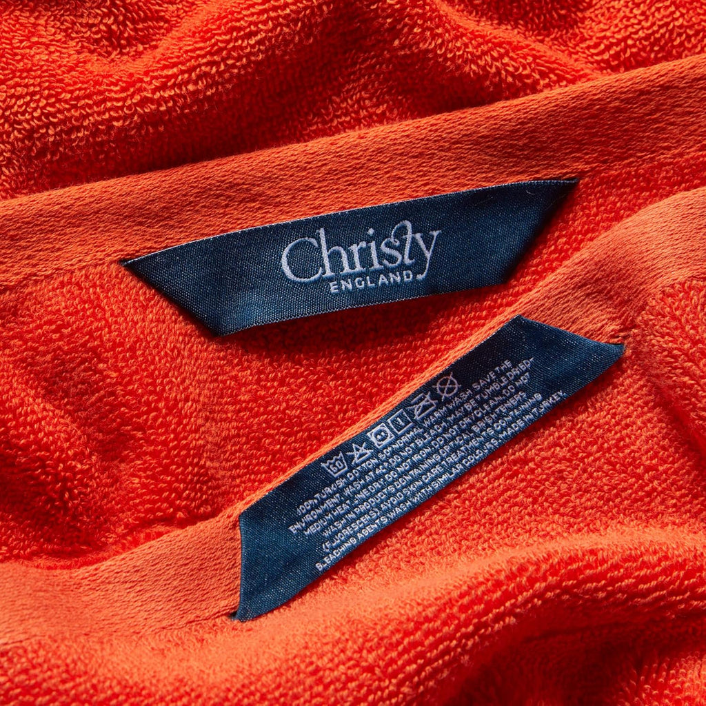 Christy Prism 6 Piece Bath Towel Set – 100% Turkish Cotton Super Soft Quick Dry Orangeade Orange