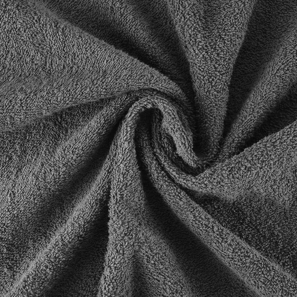 SweetNeedle 4-Piece Bath Towel Set – 100% Cotton, Quick Dry, Highly Absorbent, 70x140 cm, Charcoal